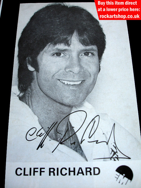 Cliff Richard Signed Publicity Photo