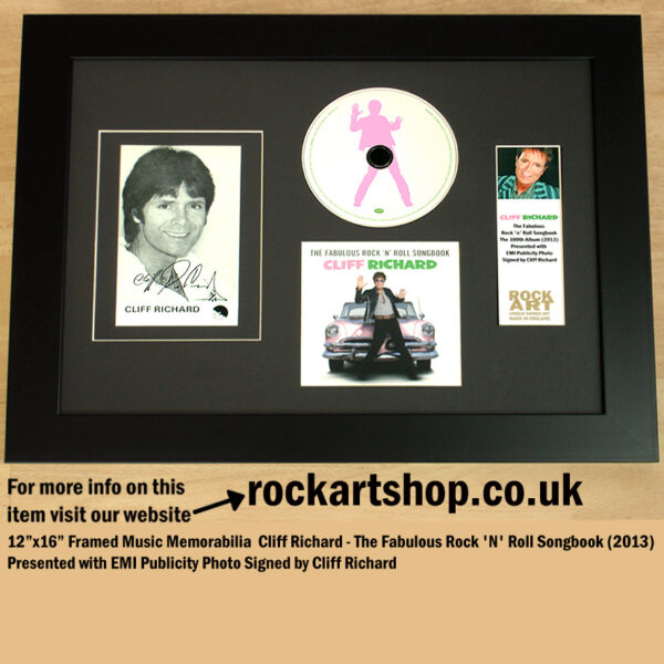 CLIFF RICHARD SIGNED PHOTO THE FABULOUS ROCK N ROLL SONGBOOK