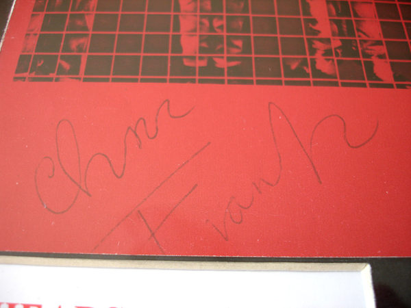 Chris Frantz Autograph