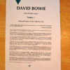 David Bowie Hours Press Release ROCK ART