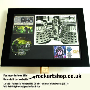 DR WHO GENESIS OF THE DALEKS PHOTO AUTOGRAPHED BY TOM BAKER