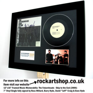 THE FUTUREHEADS SIGNED SKIP TO THE END AUTOGRAPHED VINYL