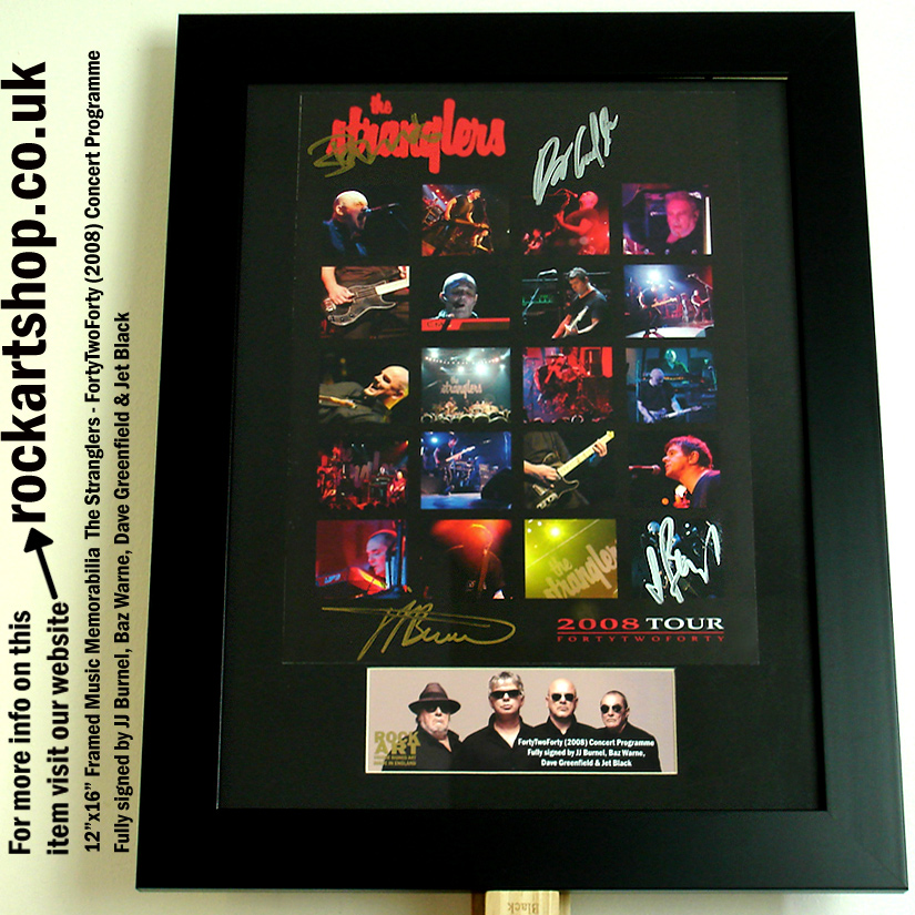 THE STRANGLERS FULLY SIGNED JJ BURNEL +JET BLACK +DAVE+BAZ