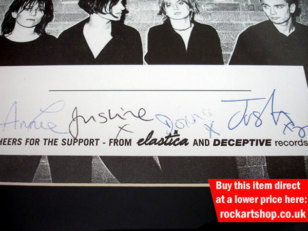 Elastica Autographs Justine Frischmann