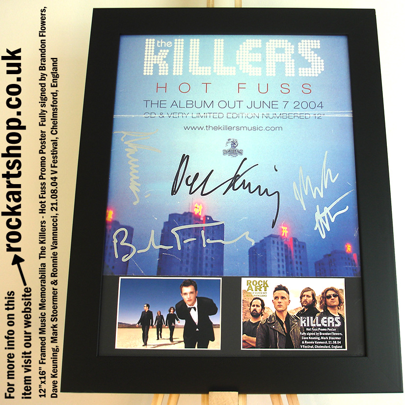 THE KILLERS HOT FUSS FULLY SIGNED BRANDON DAVE MARK RONNIE