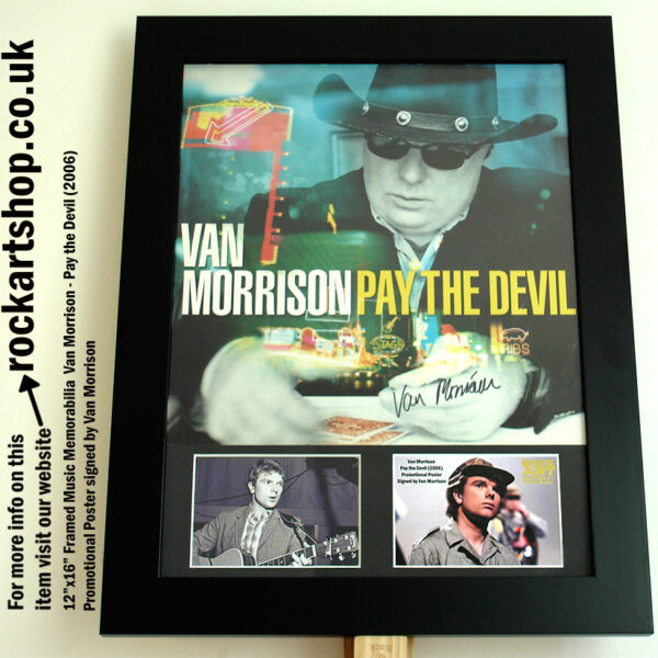 VAN MORRISON SIGNED PAY THE DEVIL PHOTO MUSIC MEMORABILIA
