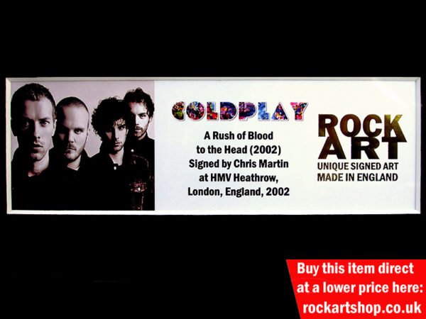 COLDPLAY A RUSH OF BLOOD TO THE HEAD SIGNED BY CHRIS MARTIN