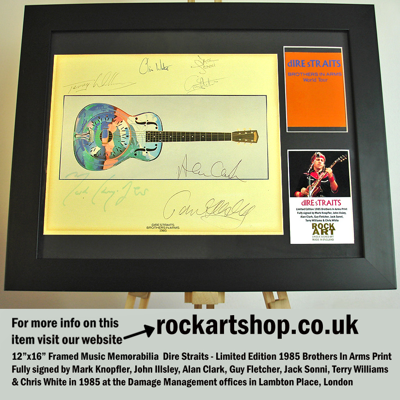 DIRE STRAITS BROTHERS SIGNED BY MARK KNOPFLER +6 BAND MEMBERS