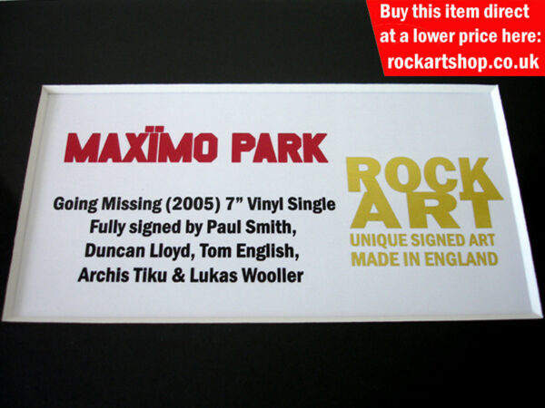 Maximo Park Signed Music Memorabilia