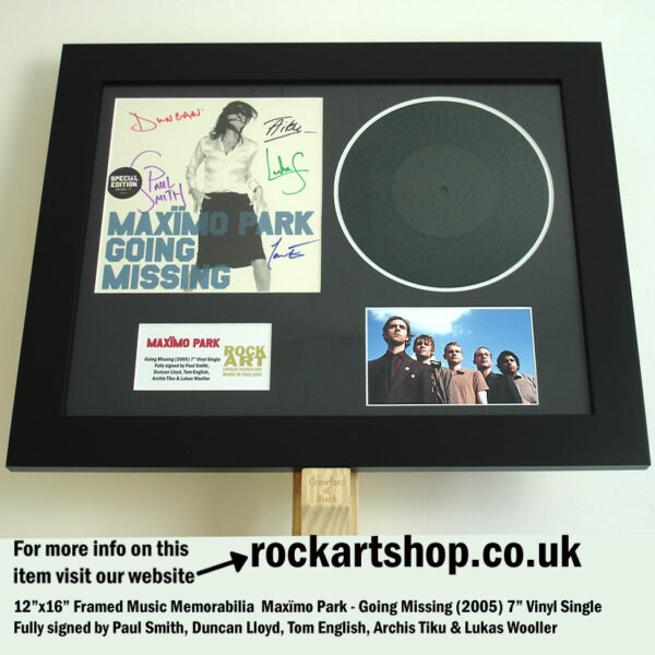 MAXIMO PARK GOING MISSING 7" VINYL SIGNED BY ALL 5 PAUL SMITH