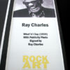 RAY CHARLES SIGNED MUSIC MEMORABILIA