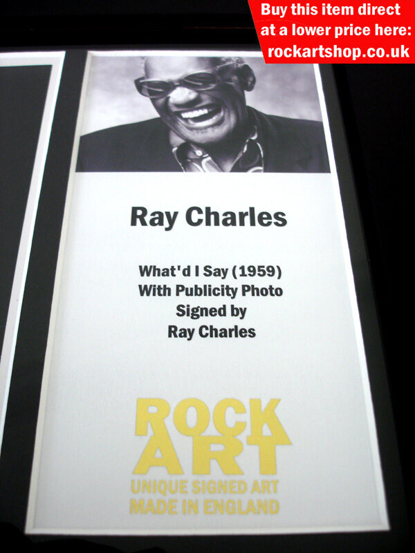 RAY CHARLES SIGNED MUSIC MEMORABILIA