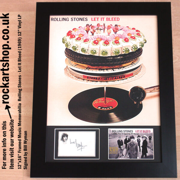 THE ROLLING STONES LET IT BLEED AUTOGRAPHED BILL WYMAN SIGNED