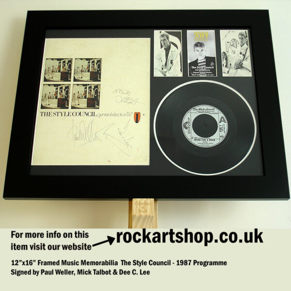 THE STYLE COUNCIL FULLY AUTOGRAPHED PAUL WELLER MICK TALBOT +DC LEE