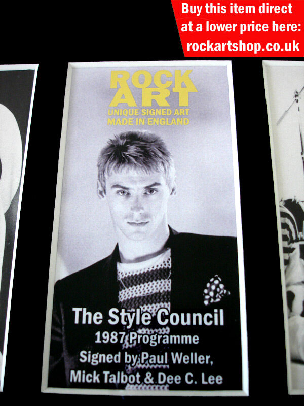 STYLE COUNCIL SIGNED MUSIC MEMORABILIA