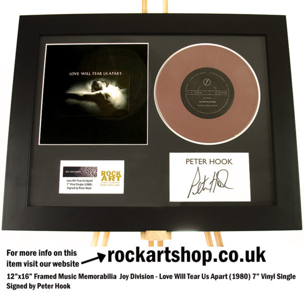 JOY DIVISION LOVE WILL TEAR US APART VINYL SIGNED BY PETER HOOK