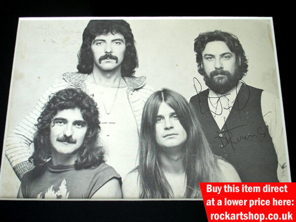 Black Sabbath Signed Photo 1970s