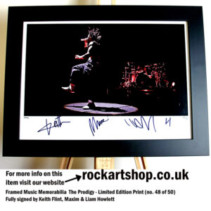 THE PRODIGY SIGNED KEITH FLINT LIAM HOWLETT MAXIM AUTOGRAPHED