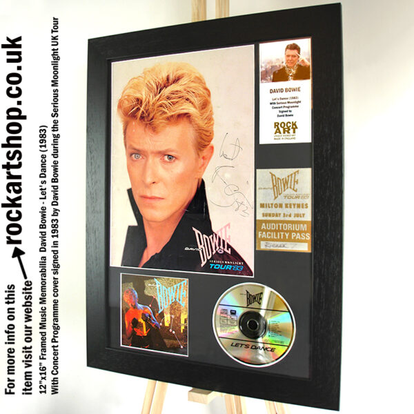 DAVID BOWIE AUTOGRAPHED 1983 SERIOUS MOONLIGHT