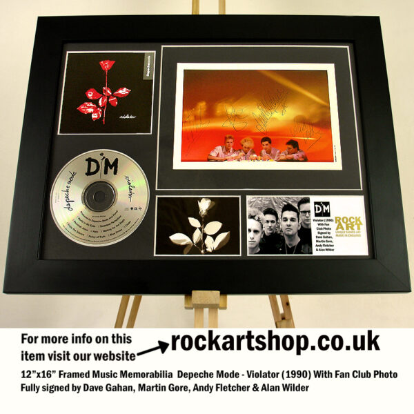 DEPECHE MODE VIOLATOR SIGNED DAVE GAHAN MARTIN ANDY ALAN