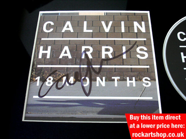 CALVIN HARRIS AUTOGRAPHED 18 MONTHS CD