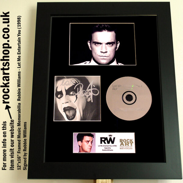 ROBBIE WILLIAMS SIGNED LET ME ENTERTAIN YOU AUTOGRAPHED CD