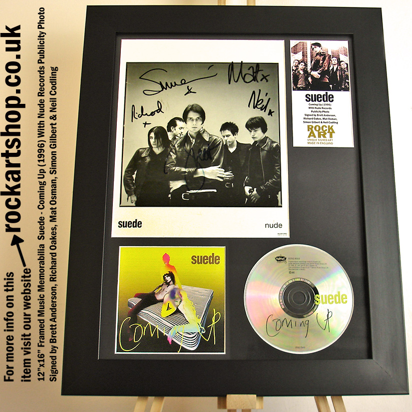 SUEDE COMING UP SIGNED BRETT ANDERSON RICHARD MAT SIMON NEIL