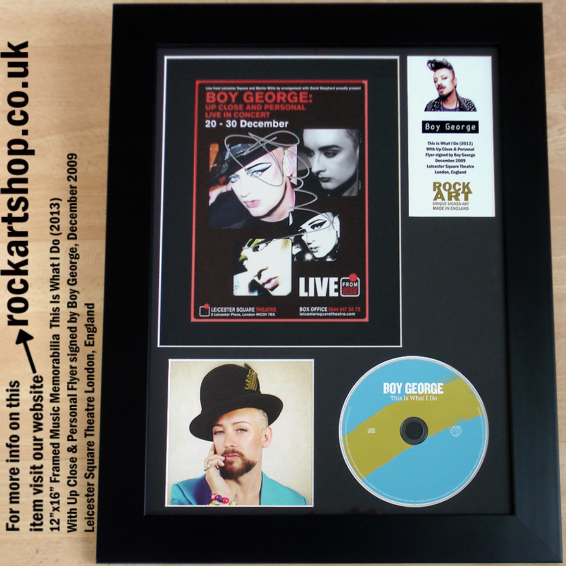 BOY GEORGE SIGNED THIS IS WHAT I DO AUTOGRAPHED MEMORABILIA