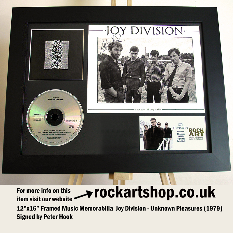 JOY DIVISION UNKNOWN PLEASURES SIGNED PETER HOOK AUTOGRAPHED