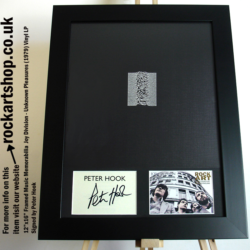 JOY DIVISION UNKNOWN PLEASURES VINYL LP SIGNED PETER HOOK