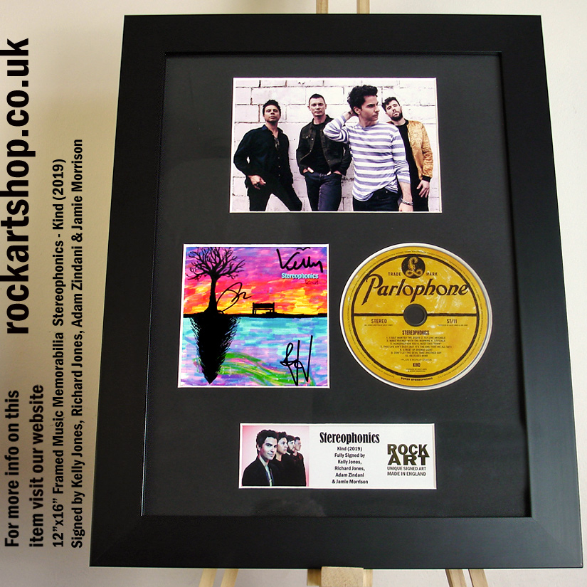 STEREOPHONICS KIND FULLY SIGNED KELLY JONES RICHARD ADAM JAMIE