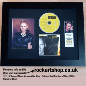 STING AUTOGRAPHED FIELDS OF GOLD SIGNED MUSIC MEMORABILIA