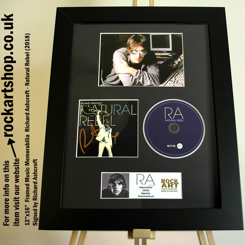 RICHARD ASHCROFT SIGNED NATURAL REBEL THE VERVE AUTOGRAPHED