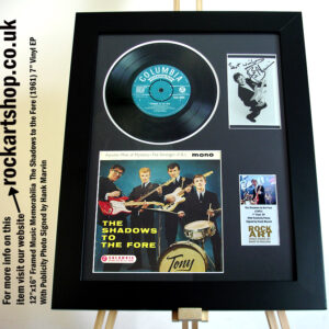 THE SHADOWS SIGNED HANK MARVIN APACHE VINYL SINGLE AUTOGRAPHED