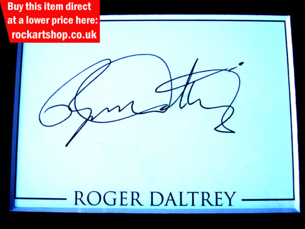 The Who Roger Daltrey Autograph