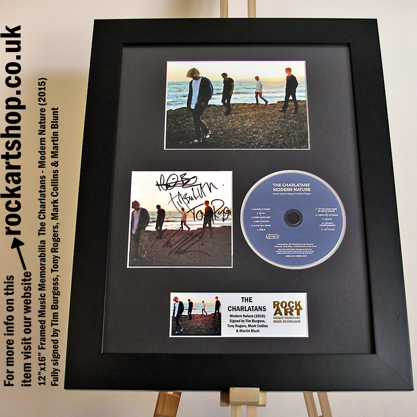 CHARLATANS MODERN NATURE SIGNED TIM BURGESS +TONY +MARK +MARTIN