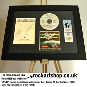 FRANCIS ROSSI RICK PARFITT STATUS QUO SIGNED MUSIC MEMORABILIA