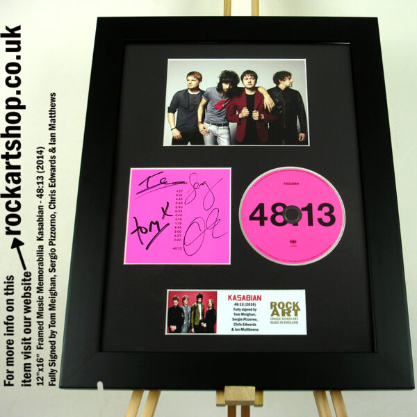 KASABIAN SIGNED MUSIC MEMORABILIA 48:13 TOM +SERGIO +CHRIS +IAN