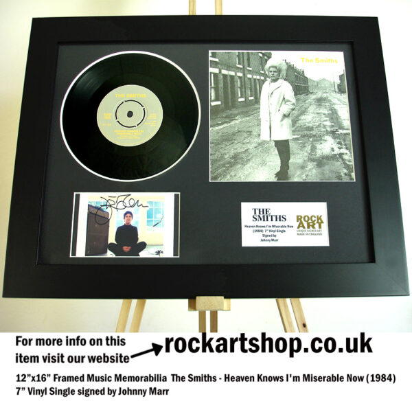 THE SMITHS SIGNED JOHNNY MARR HEAVEN KNOWS I'M MISERABLE NOW