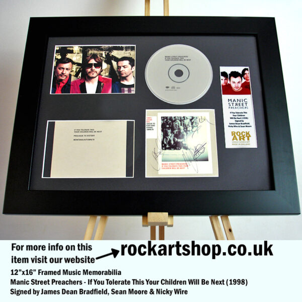 MANIC STREET PREACHERS AUTOGRAPHED JAMES +NICKY +SEAN SIGNED