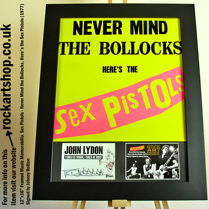 SEX PISTOLS NEVER MIND THE BOLLOCKS SIGNED JOHNNY ROTTEN
