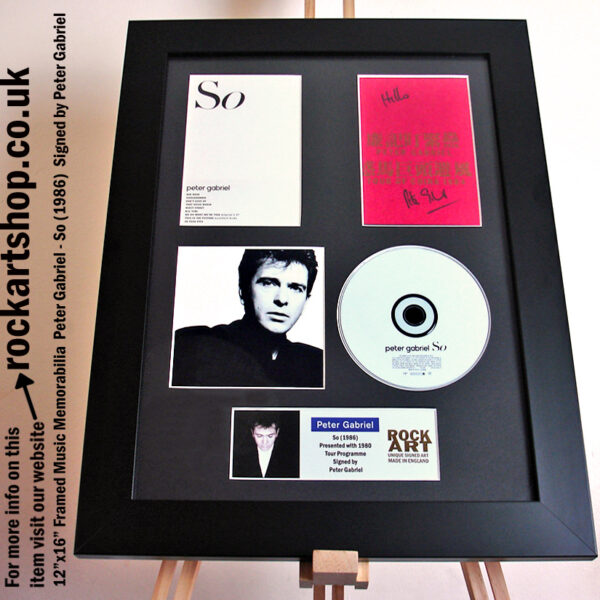 PETER GABRIEL SIGNED MUSIC MEMORABILIA SO AUTOGRAPHED