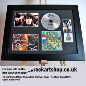 IAN BROWN AUTOGRAPHED THE STONE ROSES SIGNED MUSIC MEMORABILIA