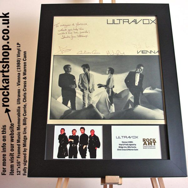 ULTRAVOX VIENNA VINYL LP SIGNED MIDGE +BILLY +CHRIS +WARREN