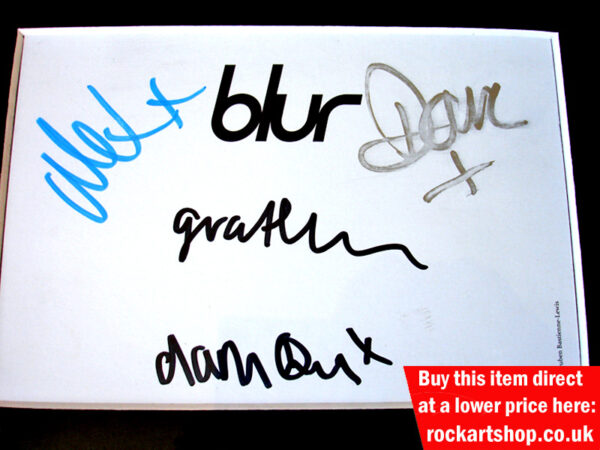 BLUR SIGNED DAMON ALBARN +GRAHAM +ALEX +DAVE