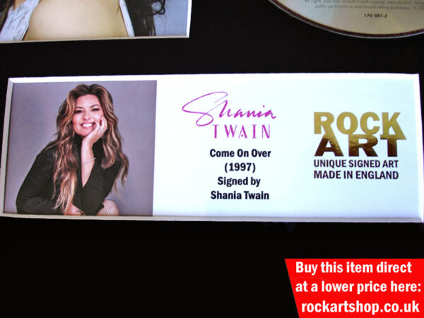 SHANIA TWAIN AUTOGRAPHED MUSIC MEMORABILIA