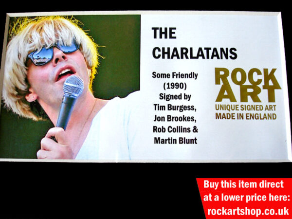 THE CHARLATANS AUTOGRAPHED MUSIC MEMORABILIA