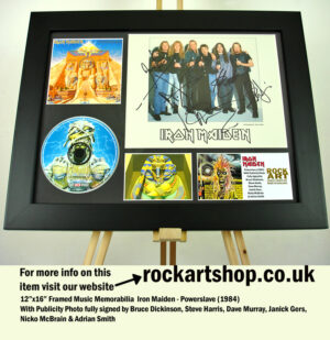 IRON MAIDEN FULLY SIGNED BRUCE +STEVE +DAVE +JANICK +NICKO +ADRIAN