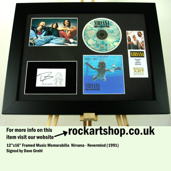 NIRVANA NEVERMIND DAVE GROHL AUTOGRAPHED MUSIC MEMORABILIA