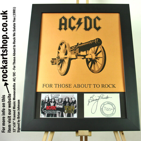 AC/DC FOR THOSE ABOUT TO ROCK SIGNED BRIAN JOHNSON